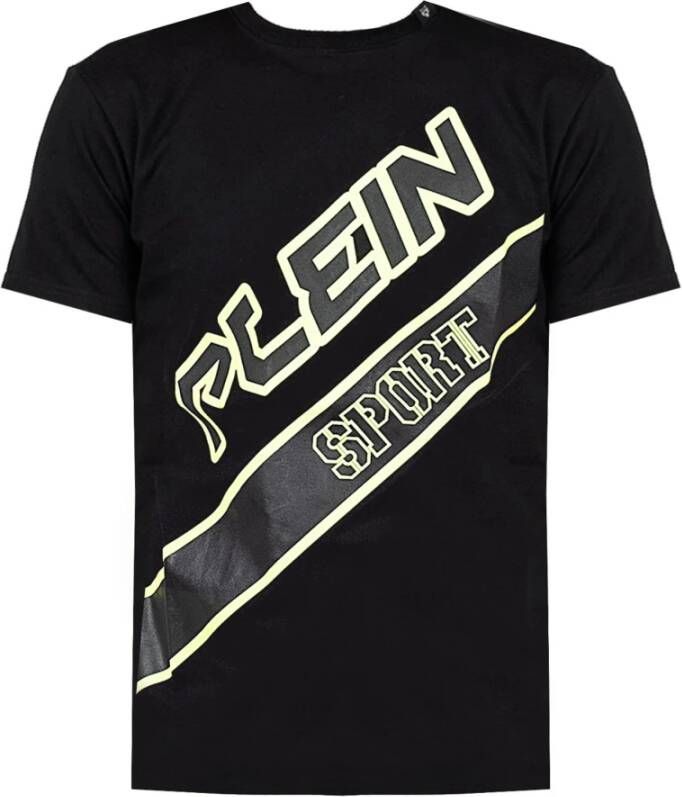 Plein Sport Heren Zwart Print T-shirt Black Heren