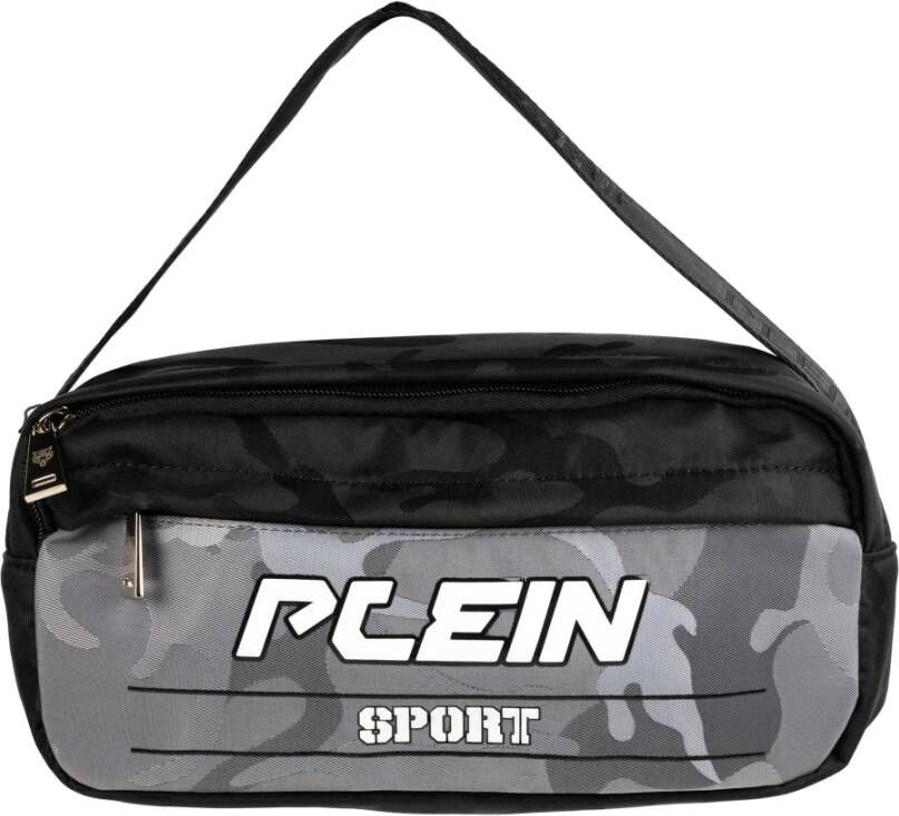 Plein Sport Logo Print Heup Riem Heuptas Medium Aips805 Gray Heren