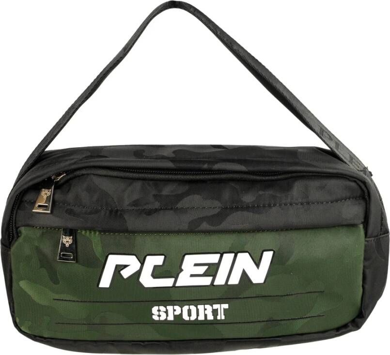 Plein Sport Logo Print Heup Riem Heuptas Medium Aips805 Green Heren