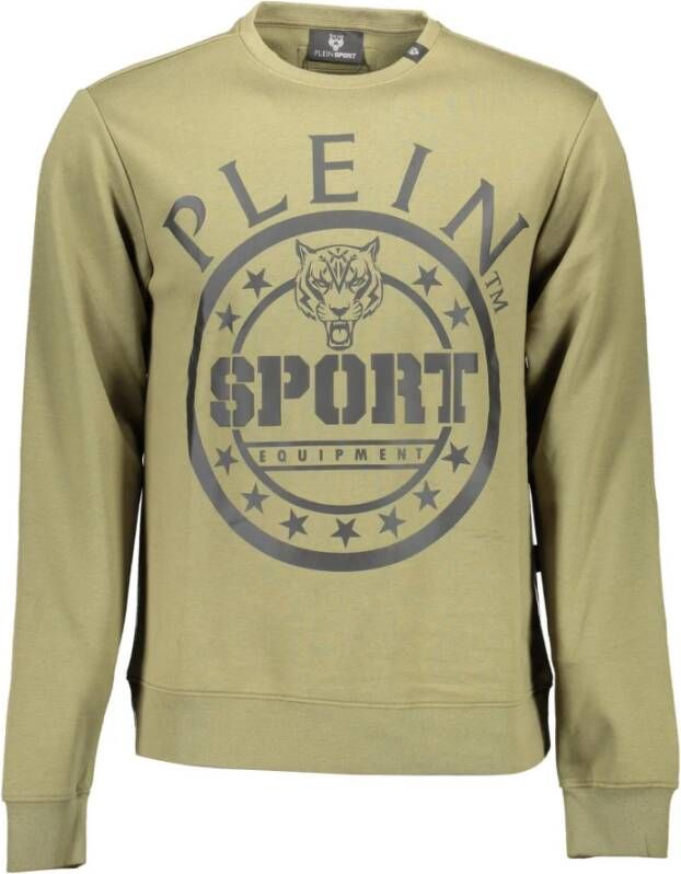 Plein Sport Groene Sweatshirt met Lange Mouwen en Ronde Hals Green Heren