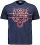 Plein Sport Blauw Katoenen T-Shirt met Print Blue Heren - Thumbnail 1