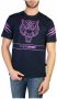 Plein Sport Blauw Katoenen T-Shirt Korte Mouw Ronde Hals Print Blue Heren - Thumbnail 2