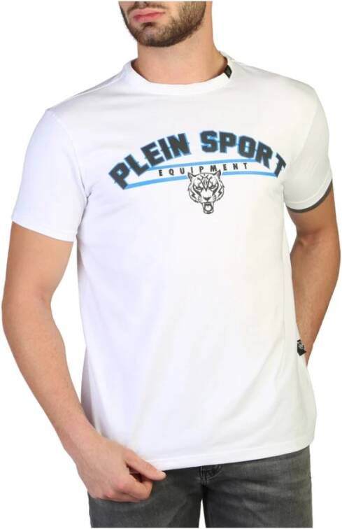 Plein Sport T-shirt tips114tn Wit Heren