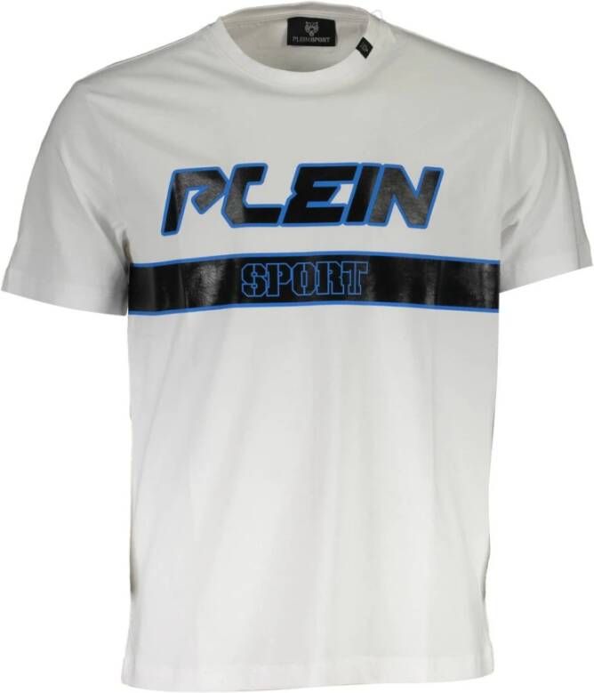 Plein Sport Korte Mouw Heren Logo Print T-Shirt White Heren