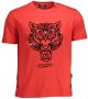 Plein Sport Rood Print Ronde Hals T-Shirt Rood Heren - Thumbnail 2