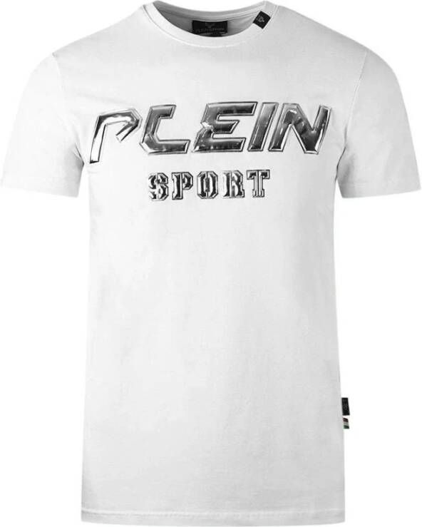 Plein Sport Bedrukt Heren T-shirt met Ronde Hals White Heren