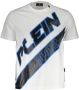Plein Sport Wit Katoenen T-Shirt met Korte Mouwen en Bedrukt Logo White Heren - Thumbnail 1