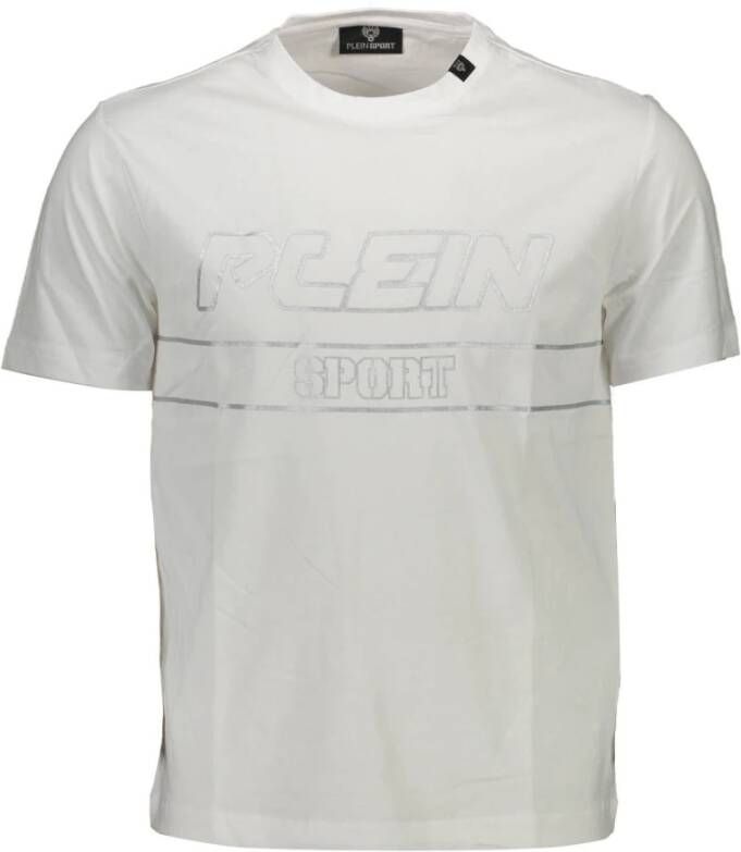 Plein Sport Witte T-shirt met Opvallende Print Wit Heren