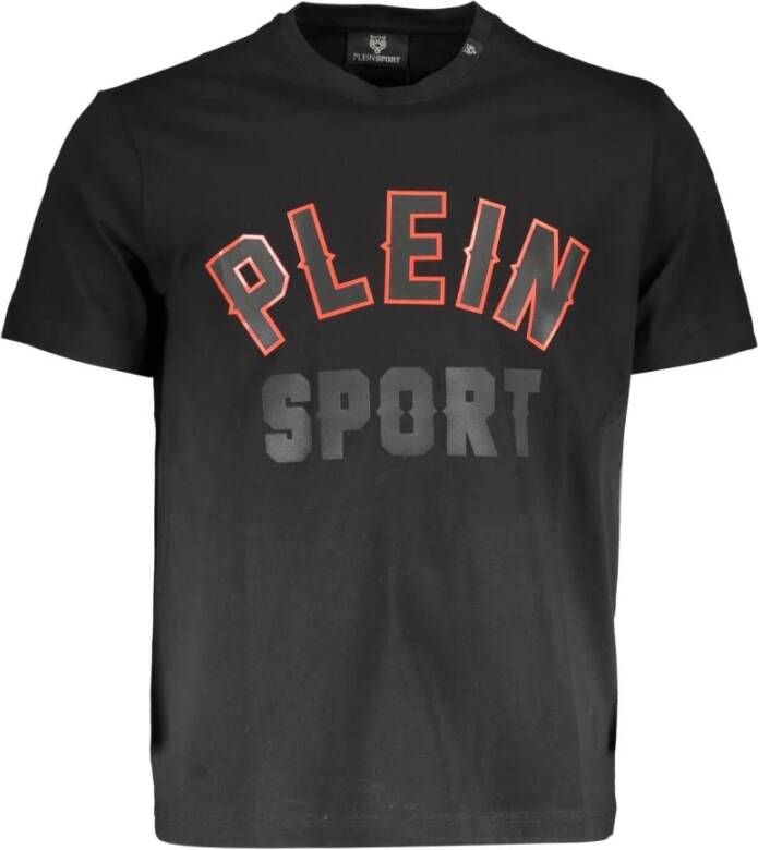 Plein Sport Verhoogd Athletisch T-shirt met Iconische Print Black Heren