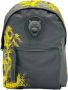 Plein Sport Zwarte nylon rugzak met geel contrastprint Grijs Heren - Thumbnail 3