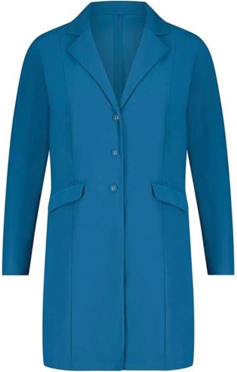 Plus Basics Blazer Blauw Dames