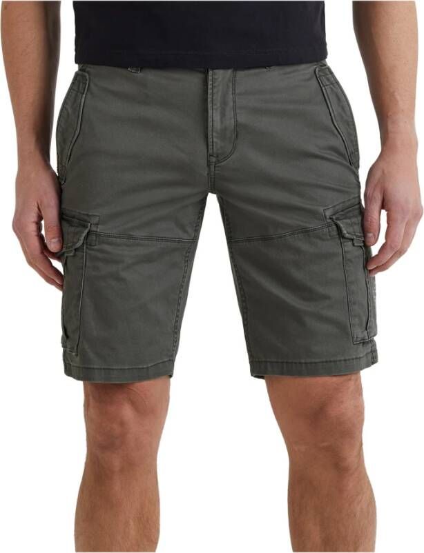 PME Legend Donkergrijze Korte Broek Cargo Shorts Stretch Broken Twill - Foto 8