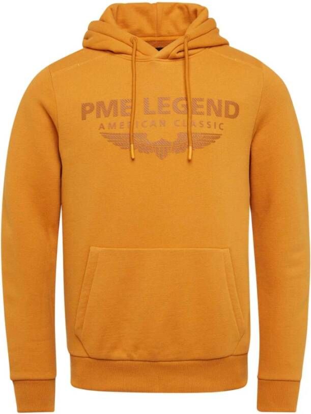 PME Legend Hooded soft brushed fleece golden oak Oranje Heren
