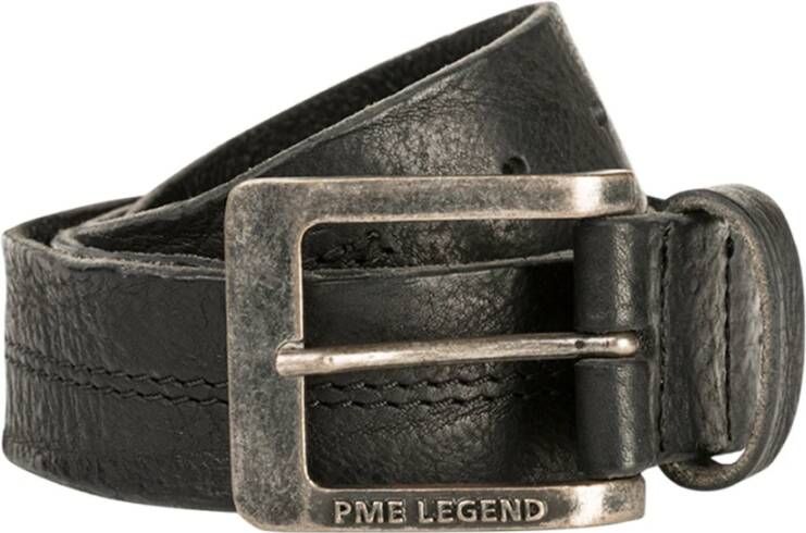 PME Legend Zwart leren riem met middensteek Zwart Heren