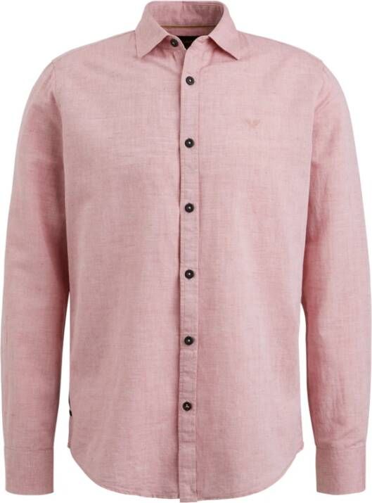 PME Legend Overhemd- PME L S Shirt CTN Linen 2Tone Owen Roze Heren