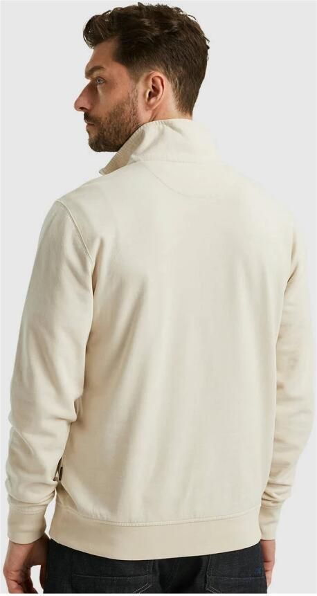 PME Legend Geborsteld Terry Half Zip Pullover Beige Heren - Foto 5