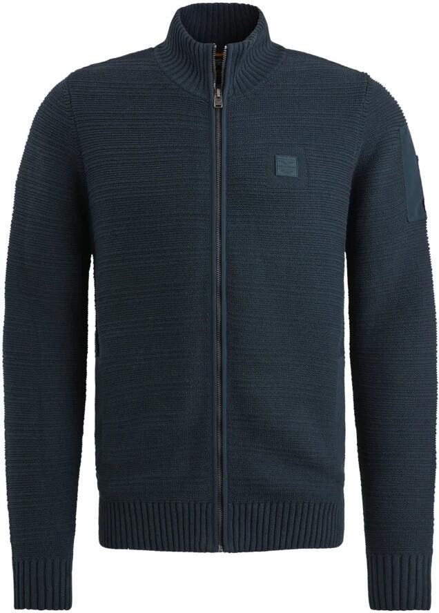 PME Legend Gebreid Katoenen Ritsjack Blue Heren