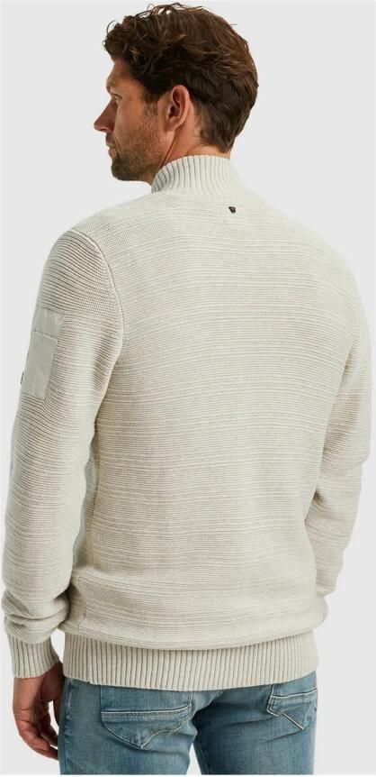 PME Legend Gebreide Katoenen Ritsjas Beige Heren - Foto 2