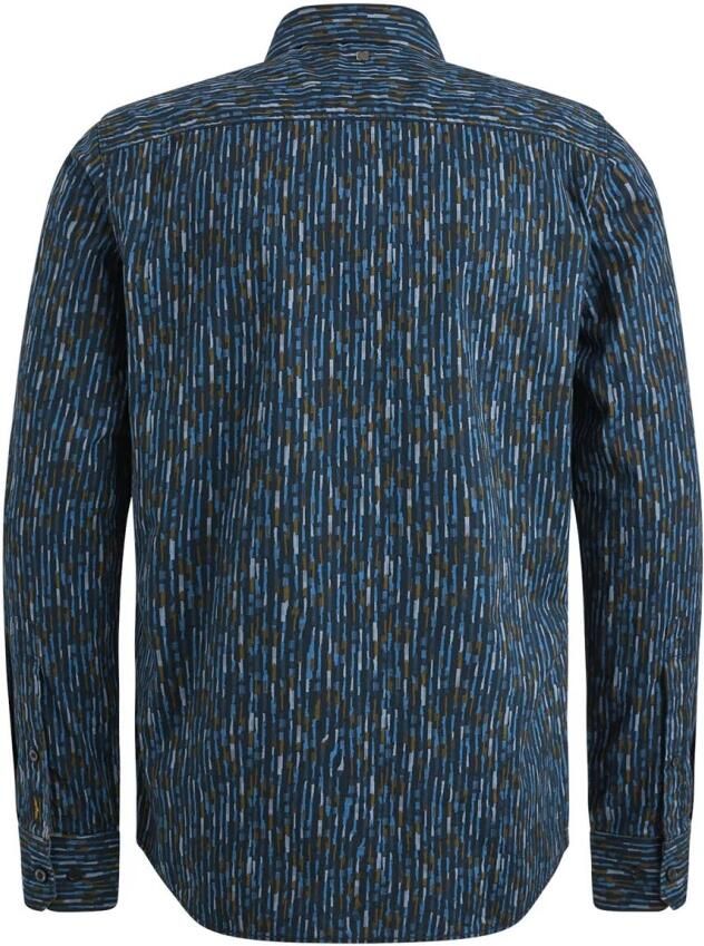 PME Legend Gedrukt lang mouw poplin overhemd Blue Heren - Foto 2