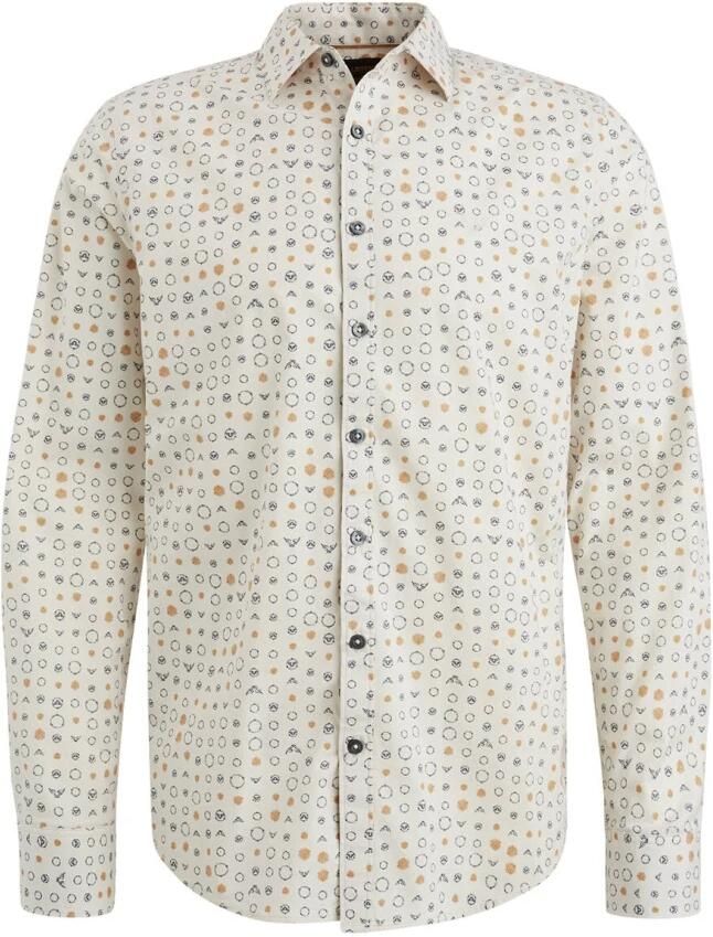 PME Legend Gedrukte Poplin Overhemd Lange Mouw Beige Heren - Foto 2