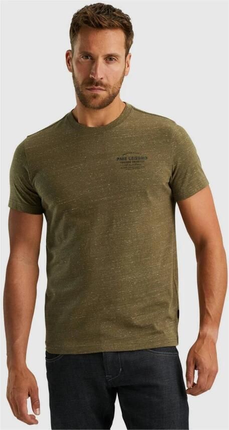 PME Legend Gemêleerd Jersey Korte Mouw T-shirt Brown Heren