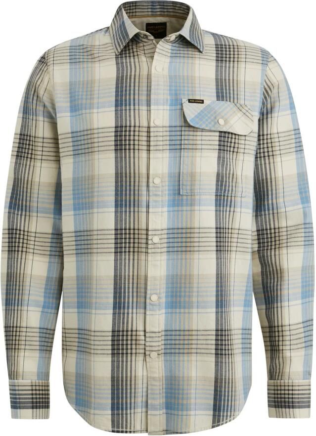 PME Legend Geruite Twill Casual Overhemd Beige Heren - Foto 2