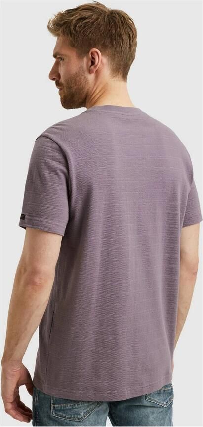 PME Legend Gestreept korte mouw R-hals T-shirt Purple Heren - Foto 4