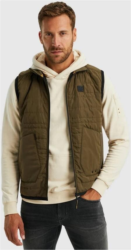 PME Legend Gewatteerde Bodywarmer Interlock Mix Green Heren - Foto 3
