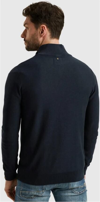 PME LEGEND Heren Truien & Vesten Half Zip Collar Cotton Modal Donkerblauw - Foto 7