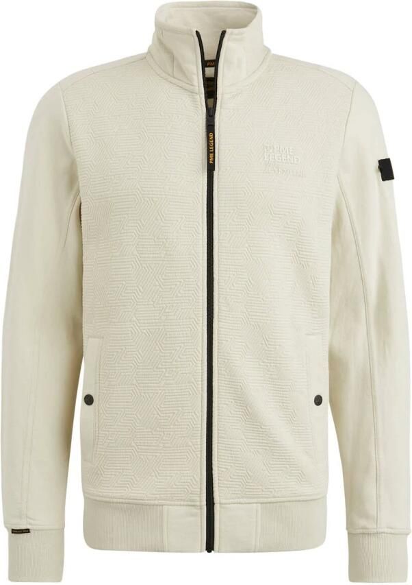 PME LEGEND Heren Truien & Vesten Zip Jacket Jacquard Interlock Sweat Creme