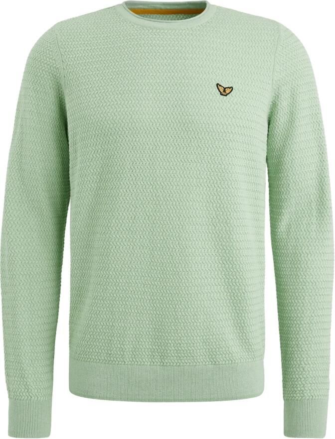 PME Legend Katoen Mouline Ronde Hals T-shirt Green Heren