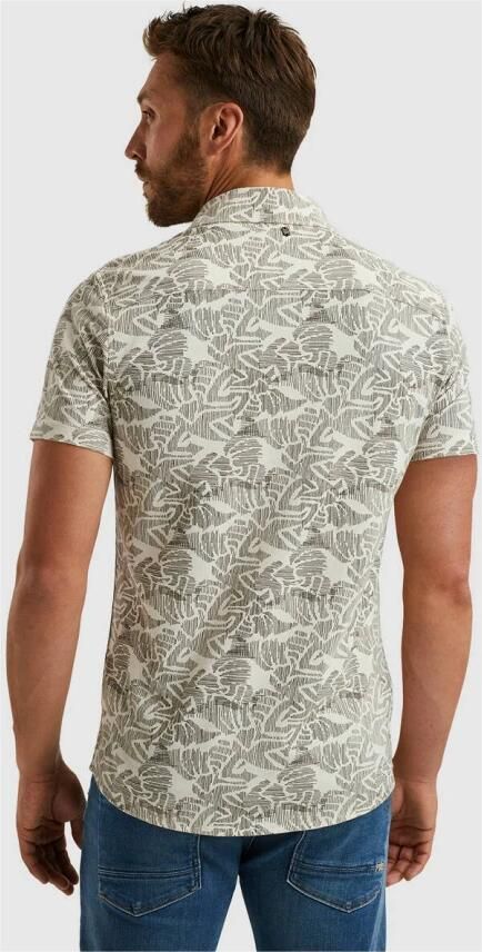 PME Legend Kort overhemd print op jersey Beige Heren - Foto 3