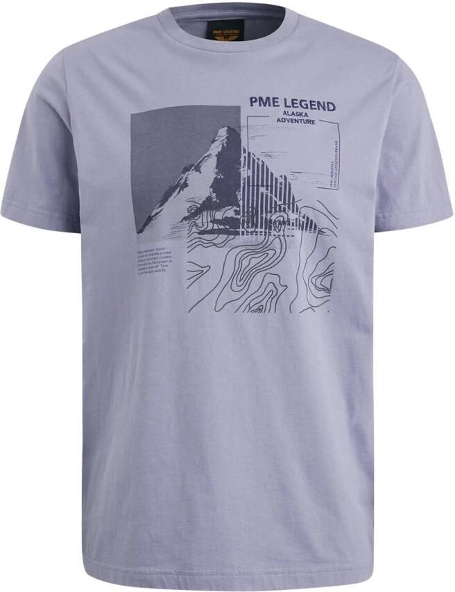 PME Legend Korte Mouw R-hals Jersey T-shirt Purple Heren