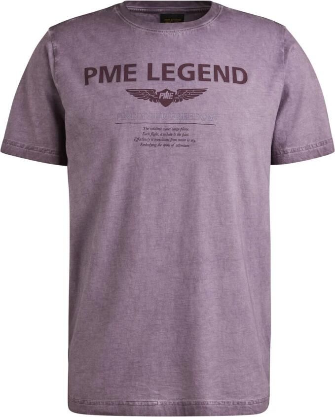 PME Legend Korte Mouw R-hals Jersey T-shirt Purple Heren