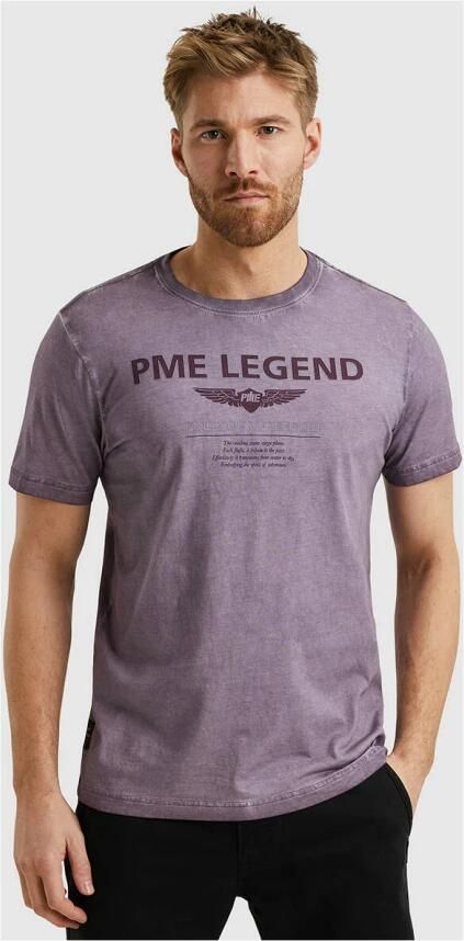 PME Legend Korte Mouw R-hals Jersey T-shirt Purple Heren - Foto 4