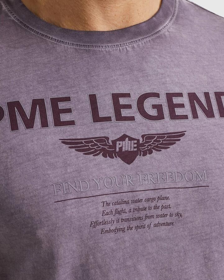 PME Legend Korte Mouw R-hals Jersey T-shirt Purple Heren - Foto 2