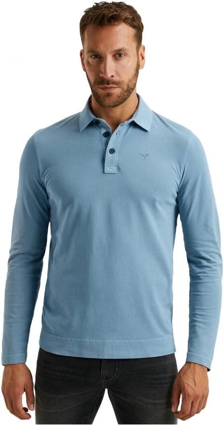 PME Legend Lange mouw polo shirt piqué kledingstuk Blue Heren - Foto 5