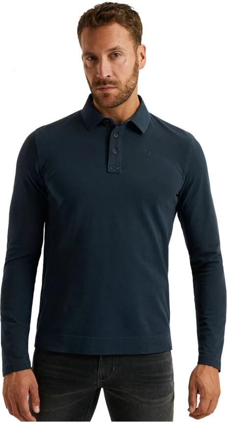 PME Legend Lange mouw polo shirt piqué kledingstuk Blue Heren - Foto 5