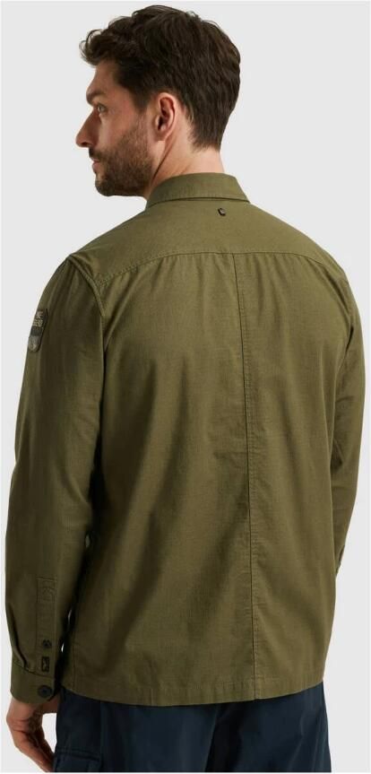 PME Legend Ribstop Overhemd Lange Mouw Psi2502215 Green Heren - Foto 6