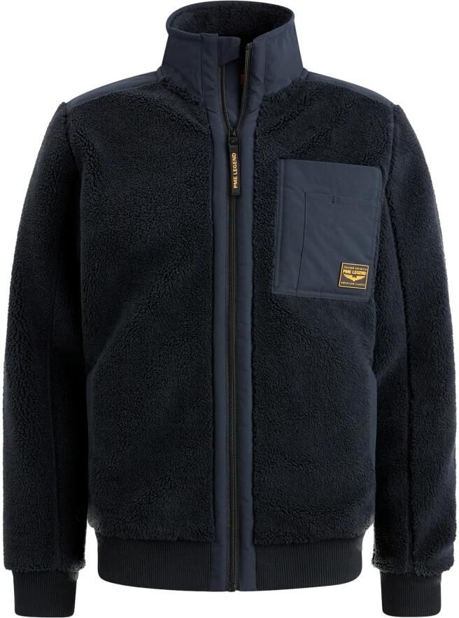 PME Legend Sherpa Zip Jas Volledige Rits Knoop Blue Heren