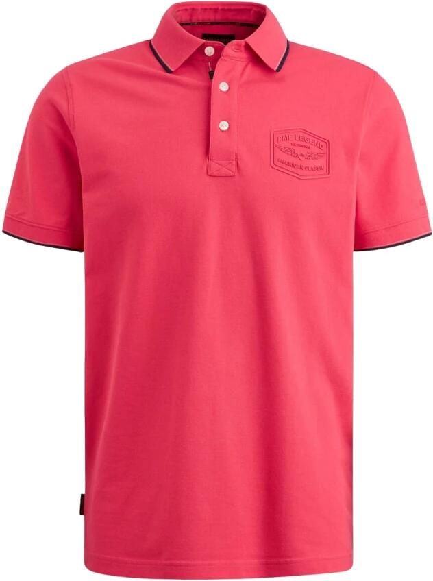 PME LEGEND Heren Polo's & T-shirts Short Sleeve Polo Stretch Pique Package Roze