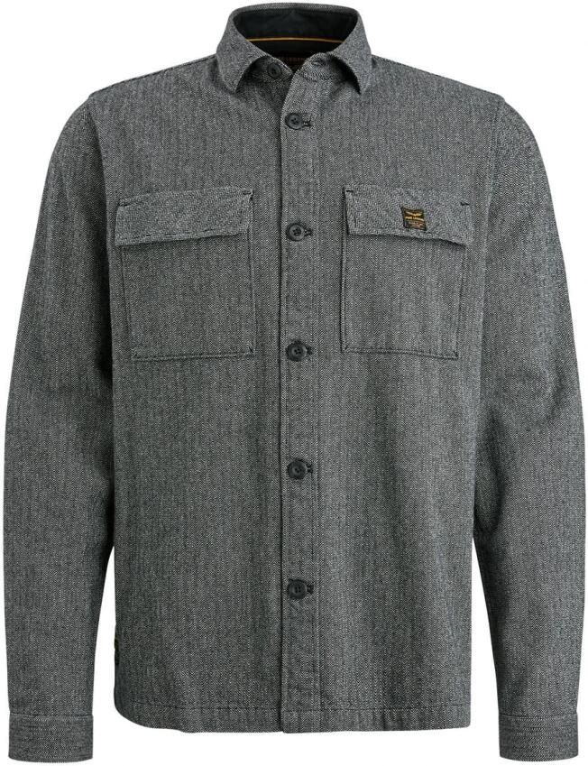 PME Legend Tweedlook Overhemd Lange Mouw Psi2410214 Black Heren
