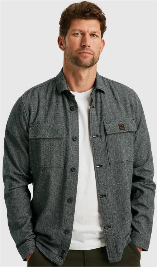 PME Legend Tweedlook Overhemd Lange Mouw Psi2410214 Black Heren - Foto 3