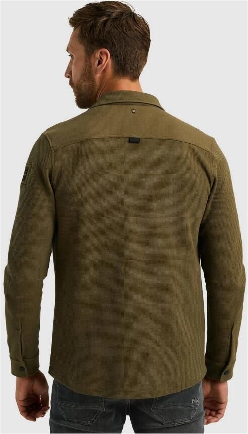 PME Legend Waffle Double Fabric Overshirt Green Heren
