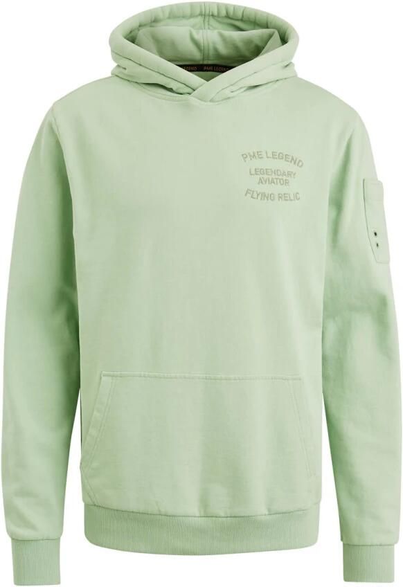 PME Legend Zachte Terry Geborstelde Hoodie Green Heren