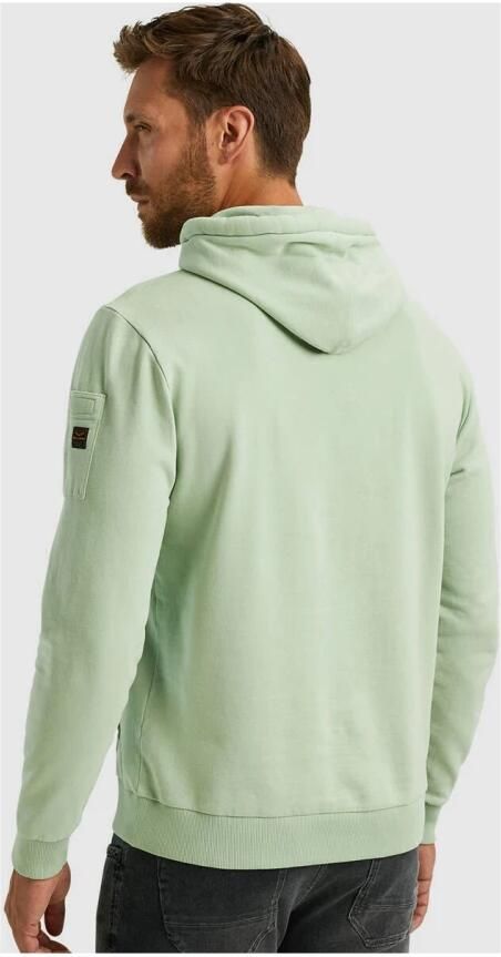 PME Legend Zachte Terry Geborstelde Hoodie Green Heren - Foto 4