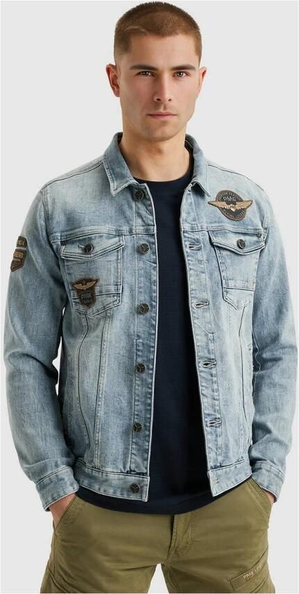 PME Legend Zomer Blauwe Denim Jack Blue Heren - Foto 4