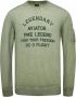 PME Legend sweater met printopdruk oil green - Thumbnail 2