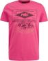 PME Legend regular fit T-shirt met printopdruk roze - Thumbnail 1