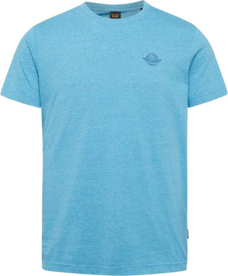 PME Legend T-Shirt Logo Melange Blauw Heren